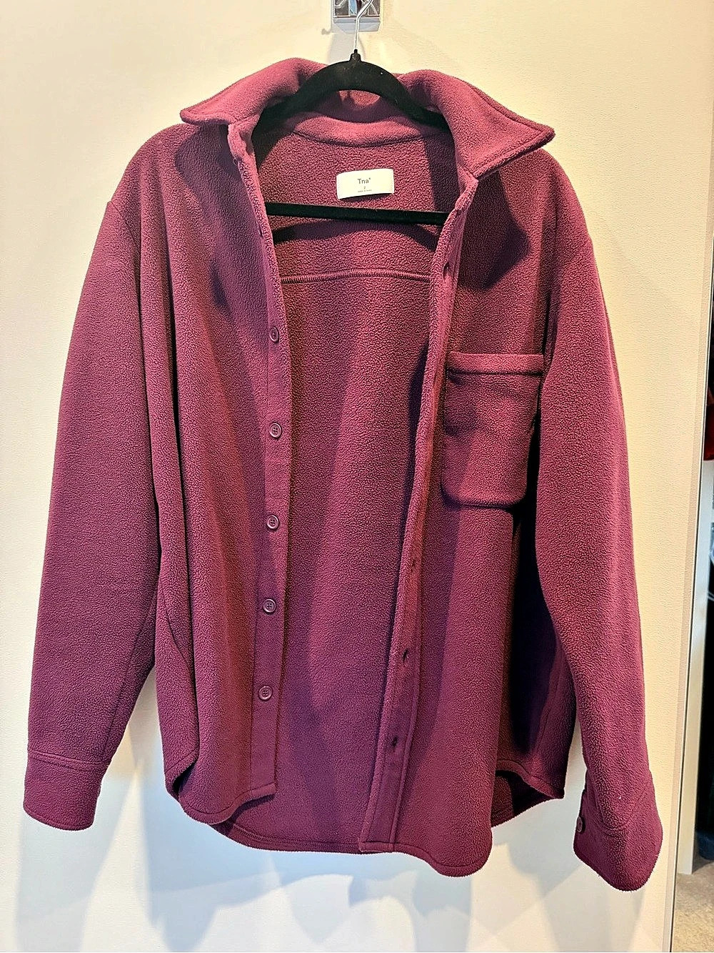 Tna Fleece Shirt Jacket in Purple